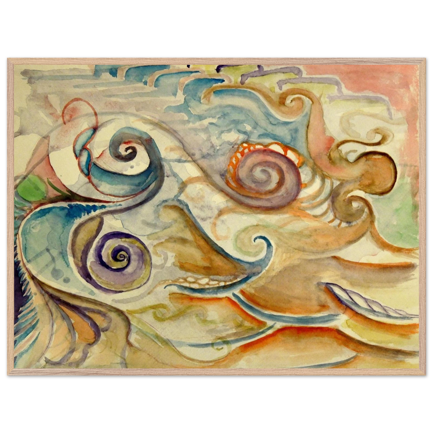 Walter Inglis Anderson - Walter Anderson Wall art - 30x30 cm / 12x12 Inches - Premium Wooden Framed Poster With Fine Art Paper - White frame