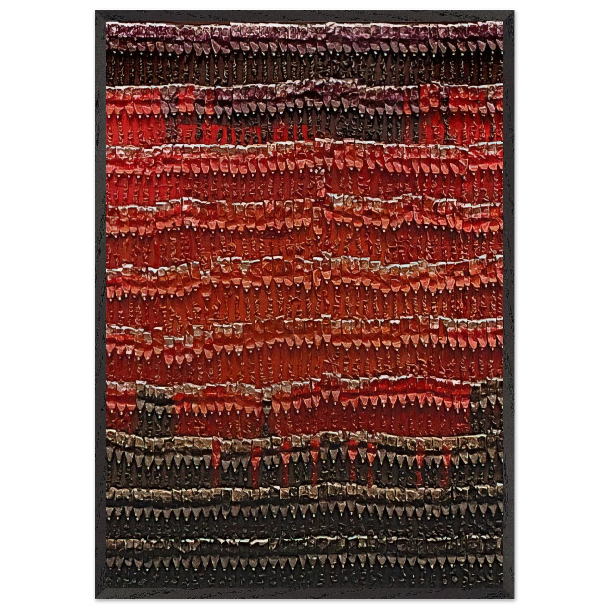 Chiefs Blanket - 1989 - Arman Framed Art Print – Black Wooden Frame - Default Title - -Framed Art Print