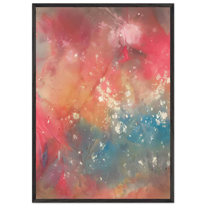 Untitled N32 - Sam Gilliam 70x100 cm / 28x40 inches Framed Art Print – Black Wooden Frame