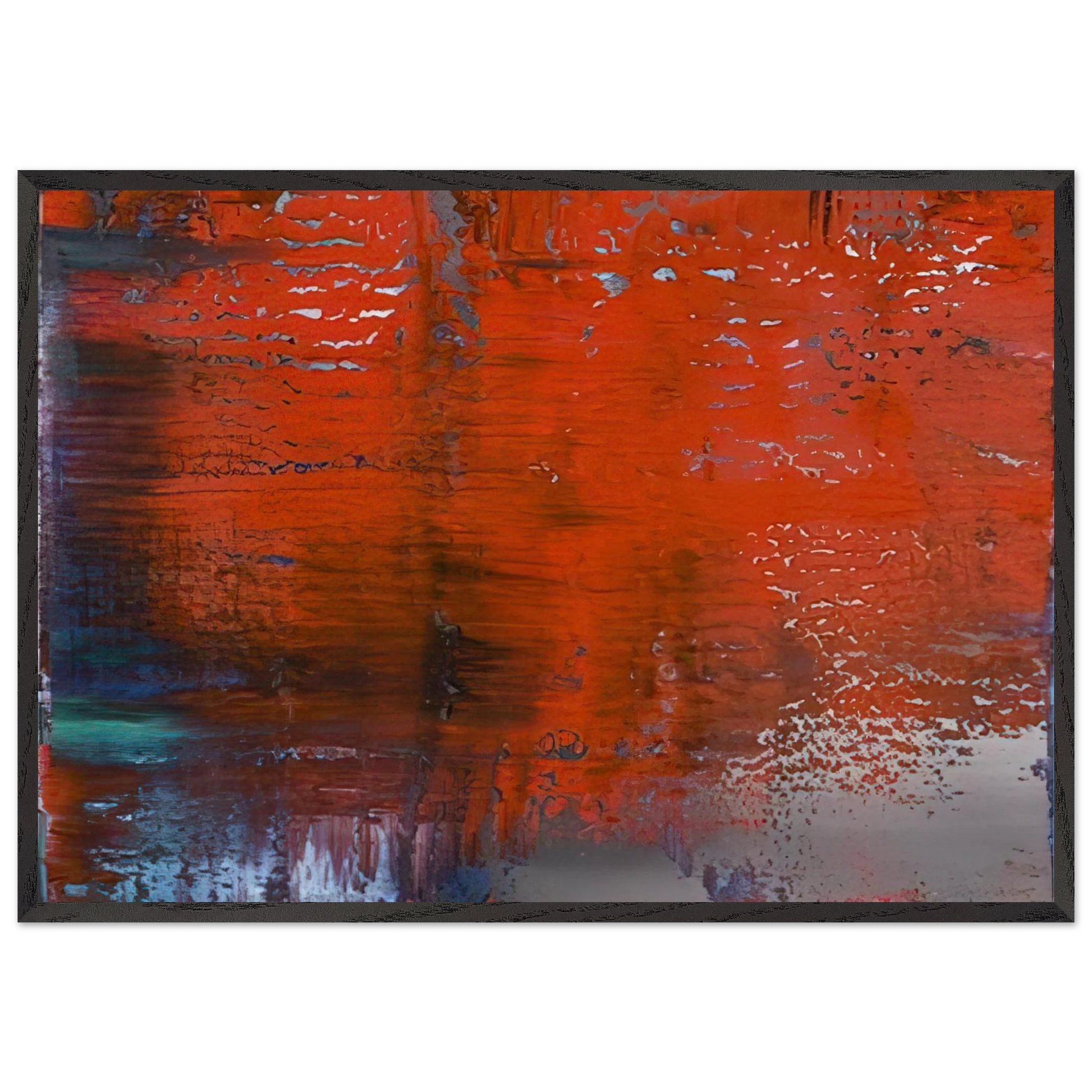 ABSTRACT PAINTING 805 4 - Gerhard Richter Framed Art Print – Black Wooden Frame - Default Title - -Framed Art Print