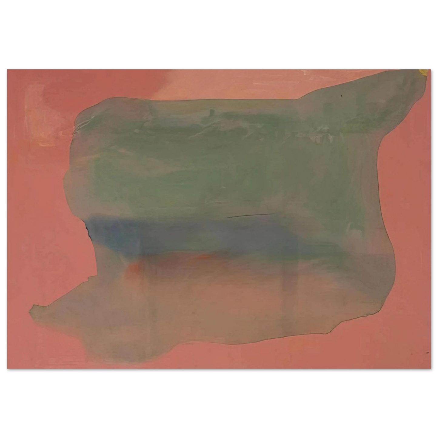 Helen Frankenthaler - Yearning - 1973 Wall art - 70x100 cm / 28x40 inches - Premium Wooden Framed Poster With Fine Art Paper - White frame