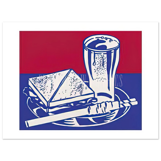 Roy Lichtenstein - SANDWICH AND SODA 1964 Fine Art Poster - Default Title