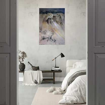 East wall of the canyon from Inspiration Point - Thomas Moran Brushed Aluminum Print - 70x100 cm / 28x40 inches | Thomas Moran Aluminum Print | Thomas Moran Prints