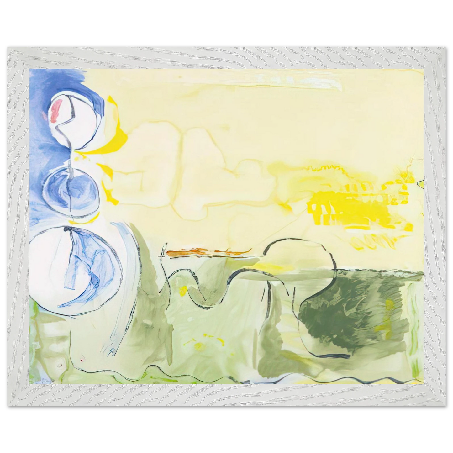 Helen Frankenthaler - Flotilla - 2006 Wall art - 60x80 cm / 24x32 inches - Premium Wooden Framed Poster With Fine Art Paper - Black frame