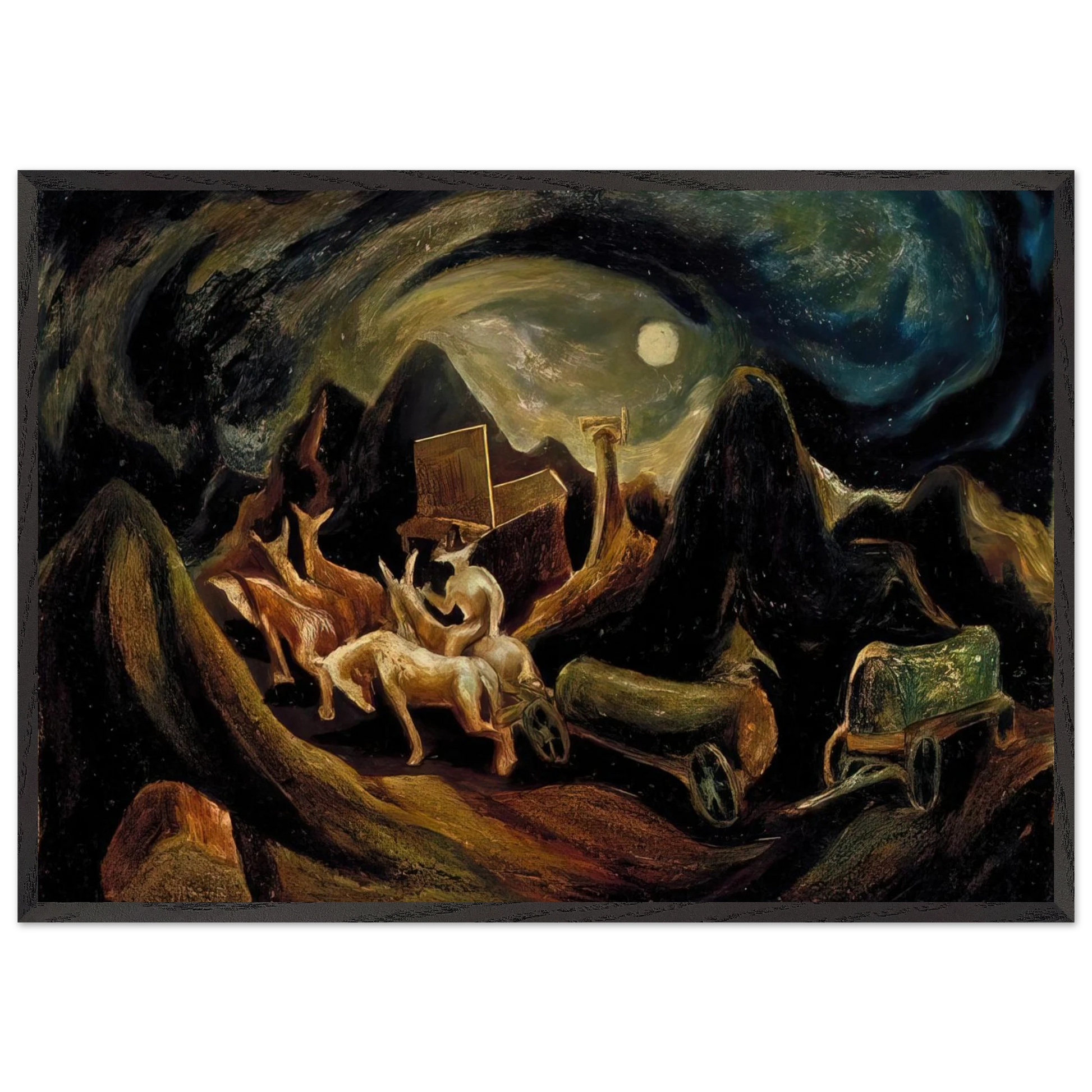 GOING WEST 1935 1 - Jackson Pollock Framed Art Print – Black Wooden Frame - Default Title - -Framed Art Print