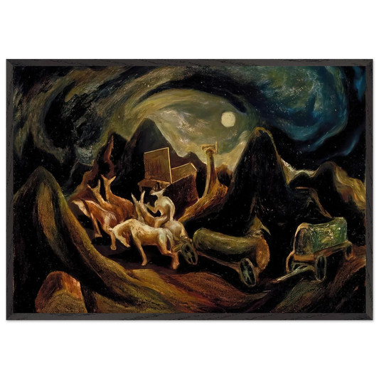 GOING WEST 1935 1 - Jackson Pollock Framed Art Print – Black Wooden Frame - Default Title - -Framed Art Print