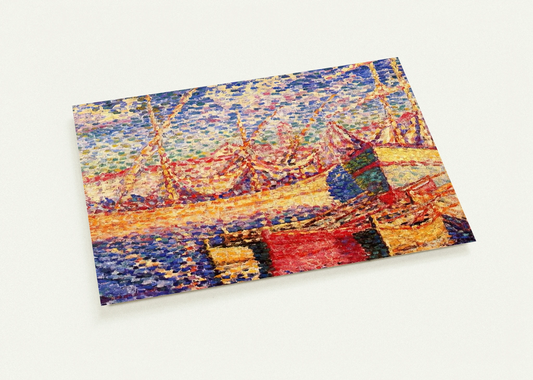 Boats in the Port of St. Tropez By Henri-Edmond Cross Pack of 10 Post Cards | Henri-Edmond Cross Post Cards | A6 (10.5 x 14.8 cm) - 4.1 x 5.8 inches