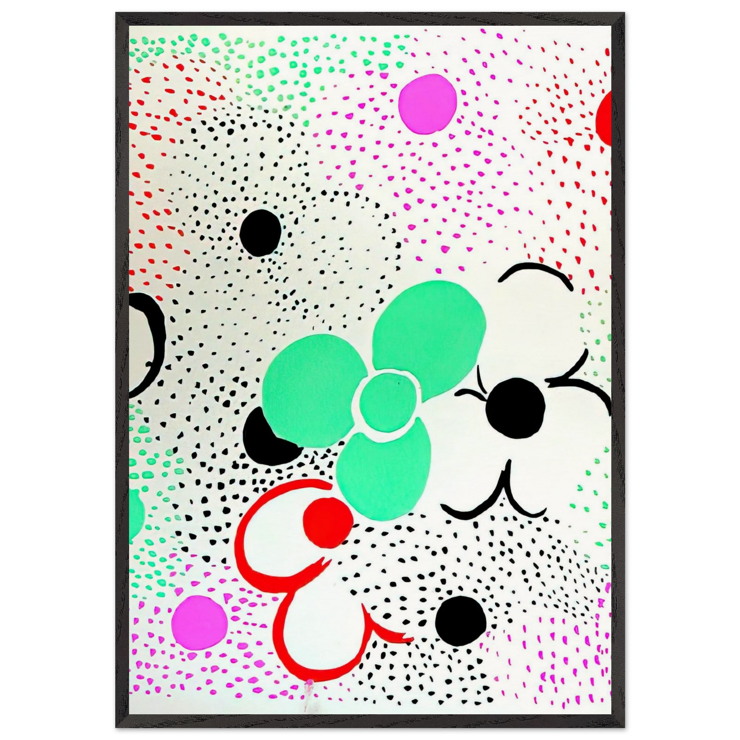 COMPOSITION 12 - Sonia Delaunay Framed Art Print – Black Wooden Frame - Default Title - -Framed Art Print