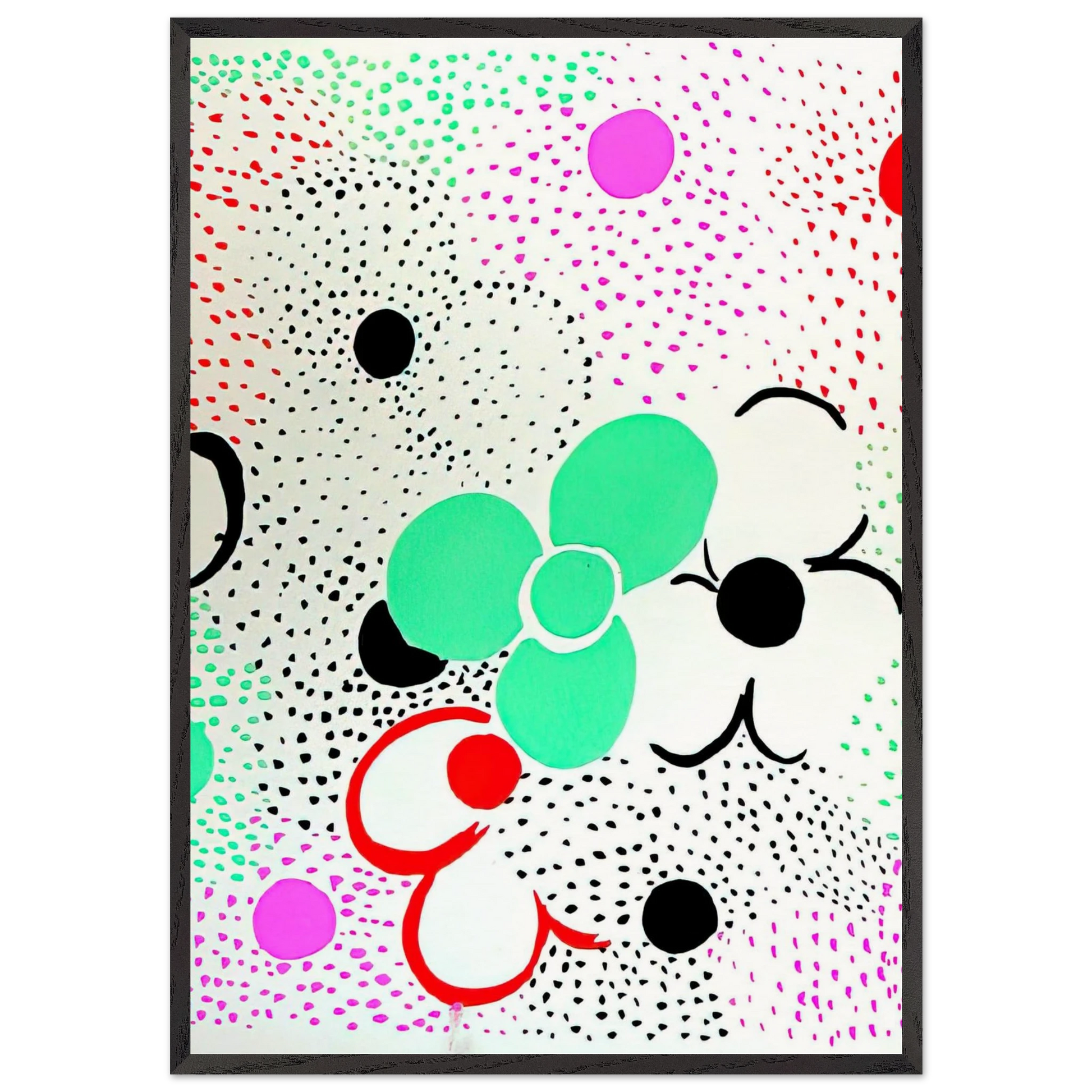 COMPOSITION 12 - Sonia Delaunay Framed Art Print – Black Wooden Frame - Default Title - -Framed Art Print