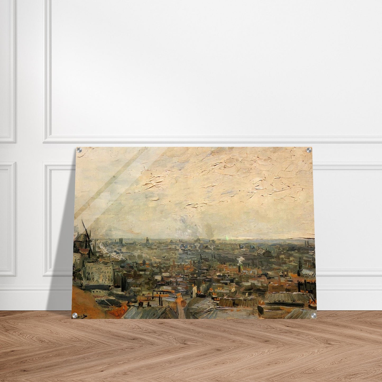 View of Paris from Montmartre - Vincent van Gogh Acrylic Print - 70x100 cm / 28x40″ inches