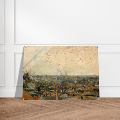 View of Paris from Montmartre - Vincent van Gogh Acrylic Print - 70x100 cm / 28x40″ inches
