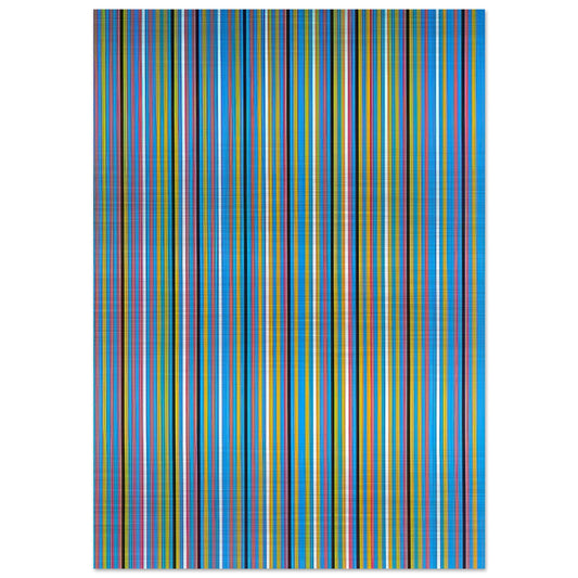ACHEAN 1981 - Bridget Riley Brushed Aluminum Print - 70x100 cm / 28x40 inches | Bridget Riley Aluminum Print | Bridget Riley Prints