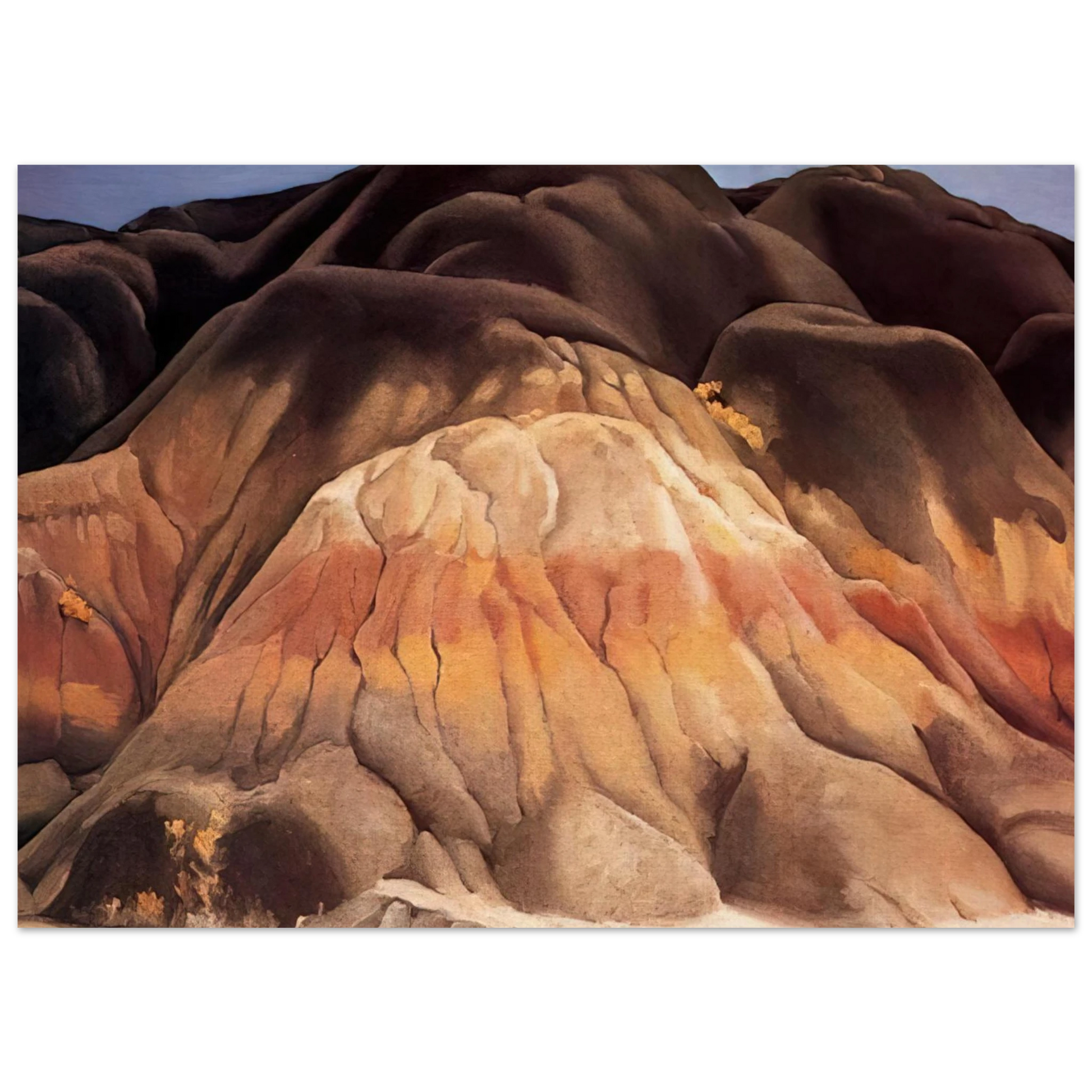 Georgia O'Keeffe - Grey Hills Fine Art Poster - 75x100 cm / 30x40 inches