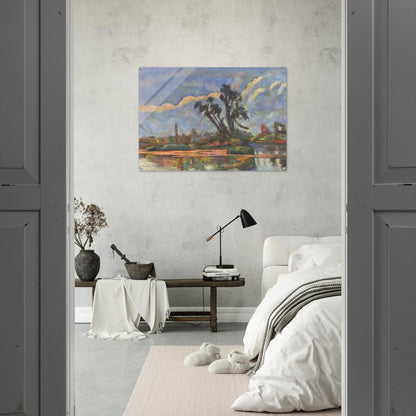 Bank of the Oise - Paul Cézanne Acrylic Print - 70x100 cm / 28x40″ inches