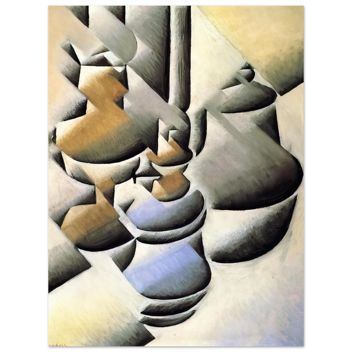 Juan Gris - STILL LIFE WITH OIL LAMP 1912 Fine Art Poster - Default Title