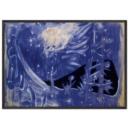 BLUE COMPOSITION 1937 - Roberto Matta Framed Art Print – Black Wooden Frame - Default Title - -Framed Art Print