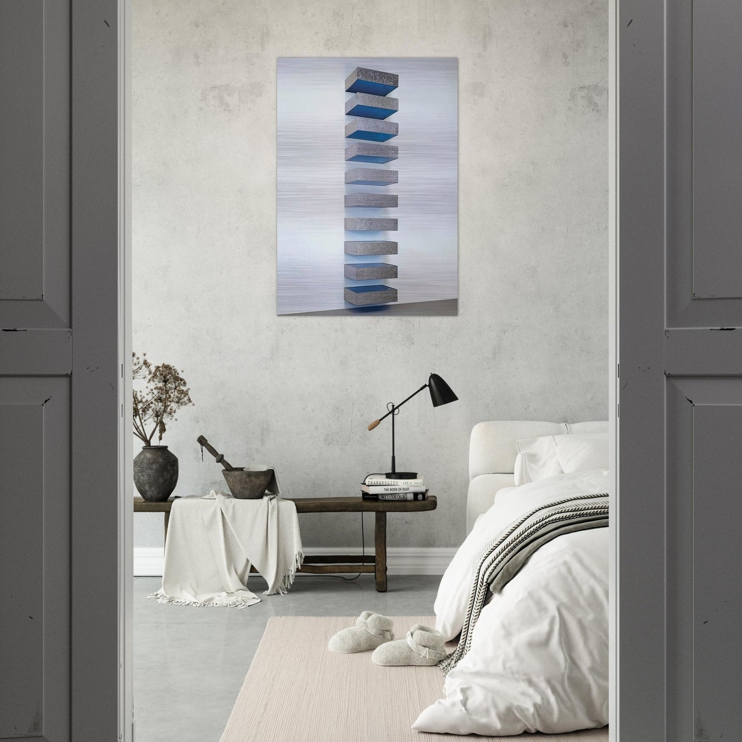 Untitled 77-41 Bernstein - 1977 - Donald Judd Brushed Aluminum Print - 70x100 cm / 28x40 inches | Donald Judd Aluminum Print | Donald Judd Prints