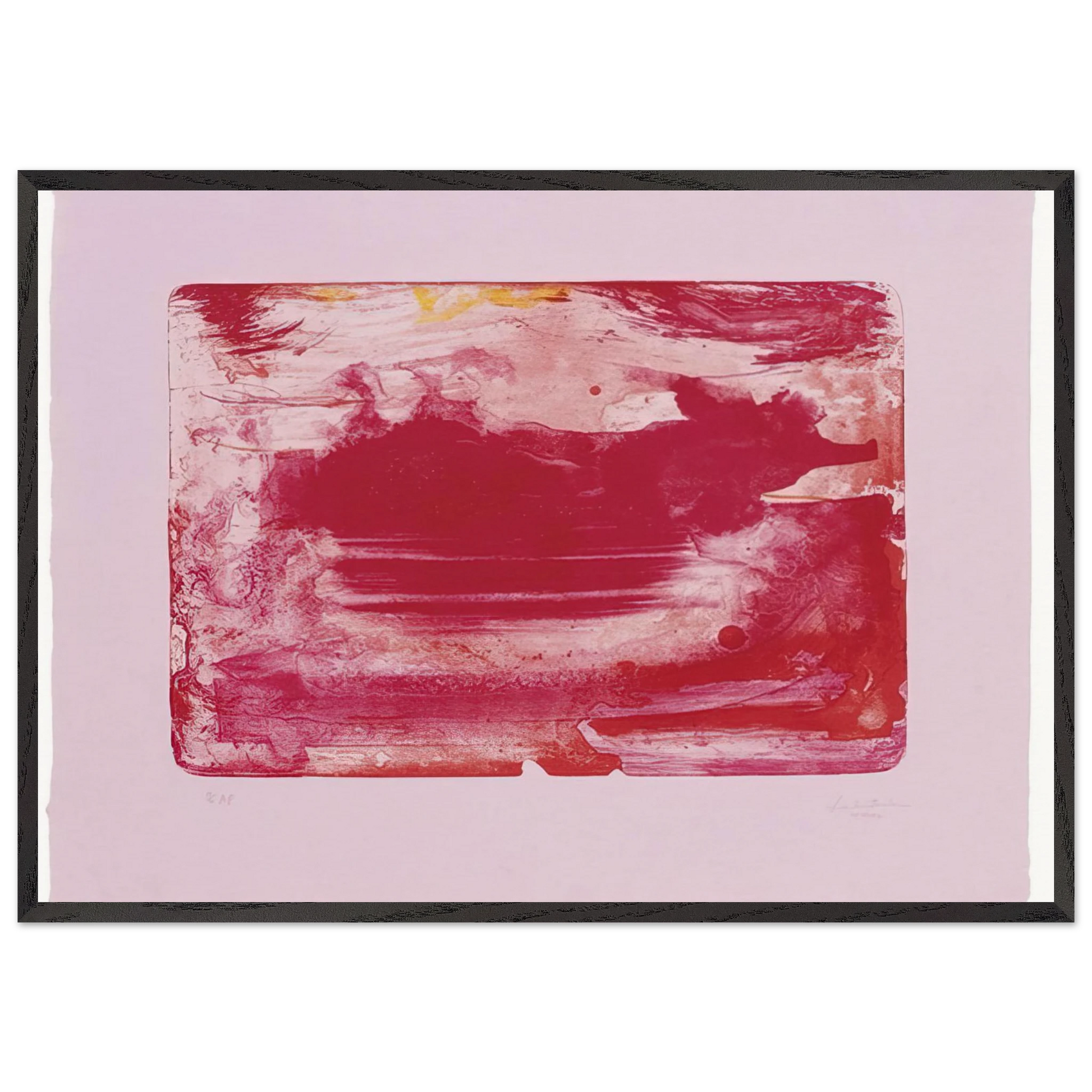 The Red Sea - 1982 - Helen Frankenthaler Framed Art Print – Black Wooden Frame - Default Title - -Framed Art Print