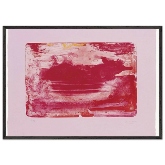 The Red Sea - 1982 - Helen Frankenthaler Framed Art Print – Black Wooden Frame - Default Title - -Framed Art Print