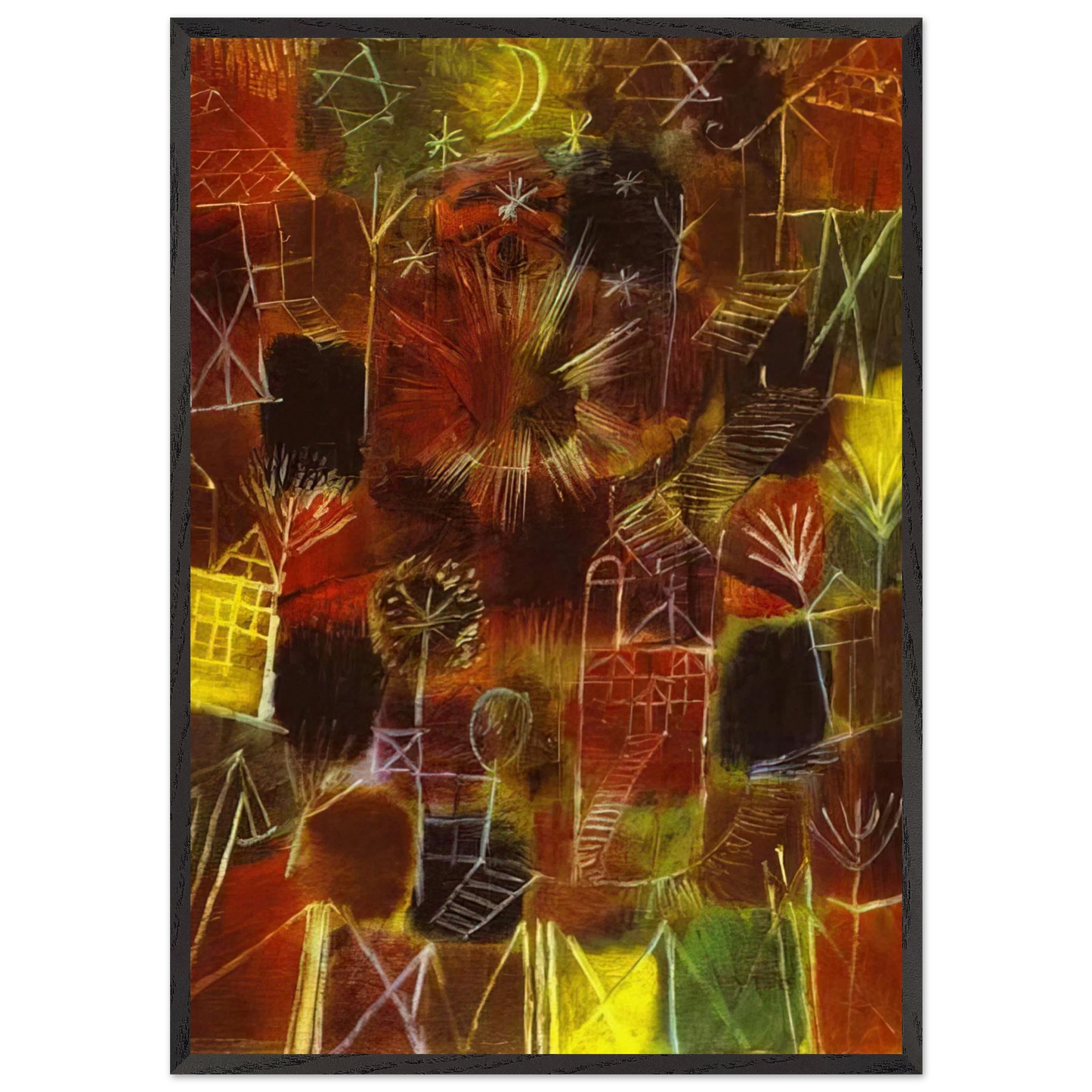 COSMIC COMPOSITION 1919 - Paul Klee Framed Art Print – Black Wooden Frame - Default Title - -Framed Art Print