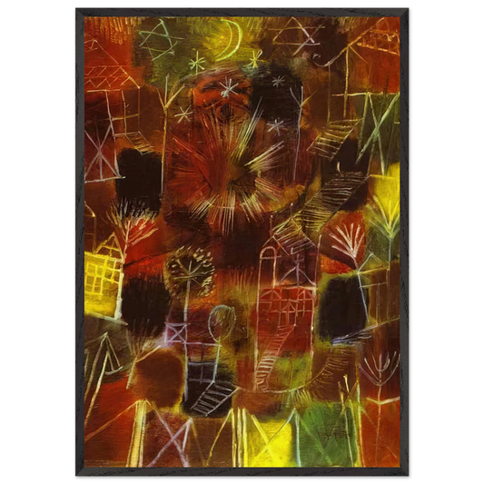 COSMIC COMPOSITION 1919 - Paul Klee 70x100 cm / 28x40 inches Framed Art Print – Black Wooden Frame