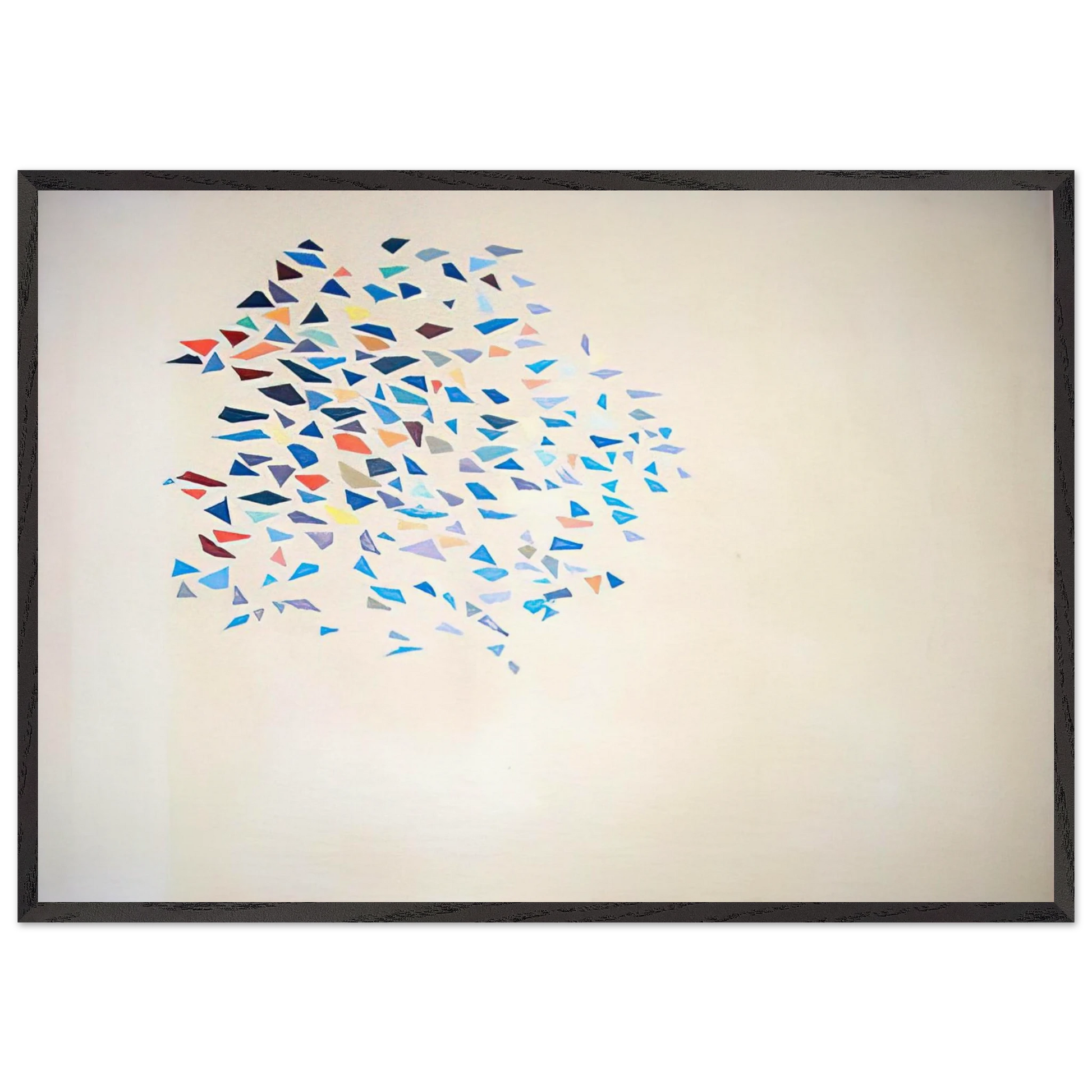 Color Shapes - 1975 - Robert Goodnough Framed Art Print – Black Wooden Frame - Default Title - -Framed Art Print