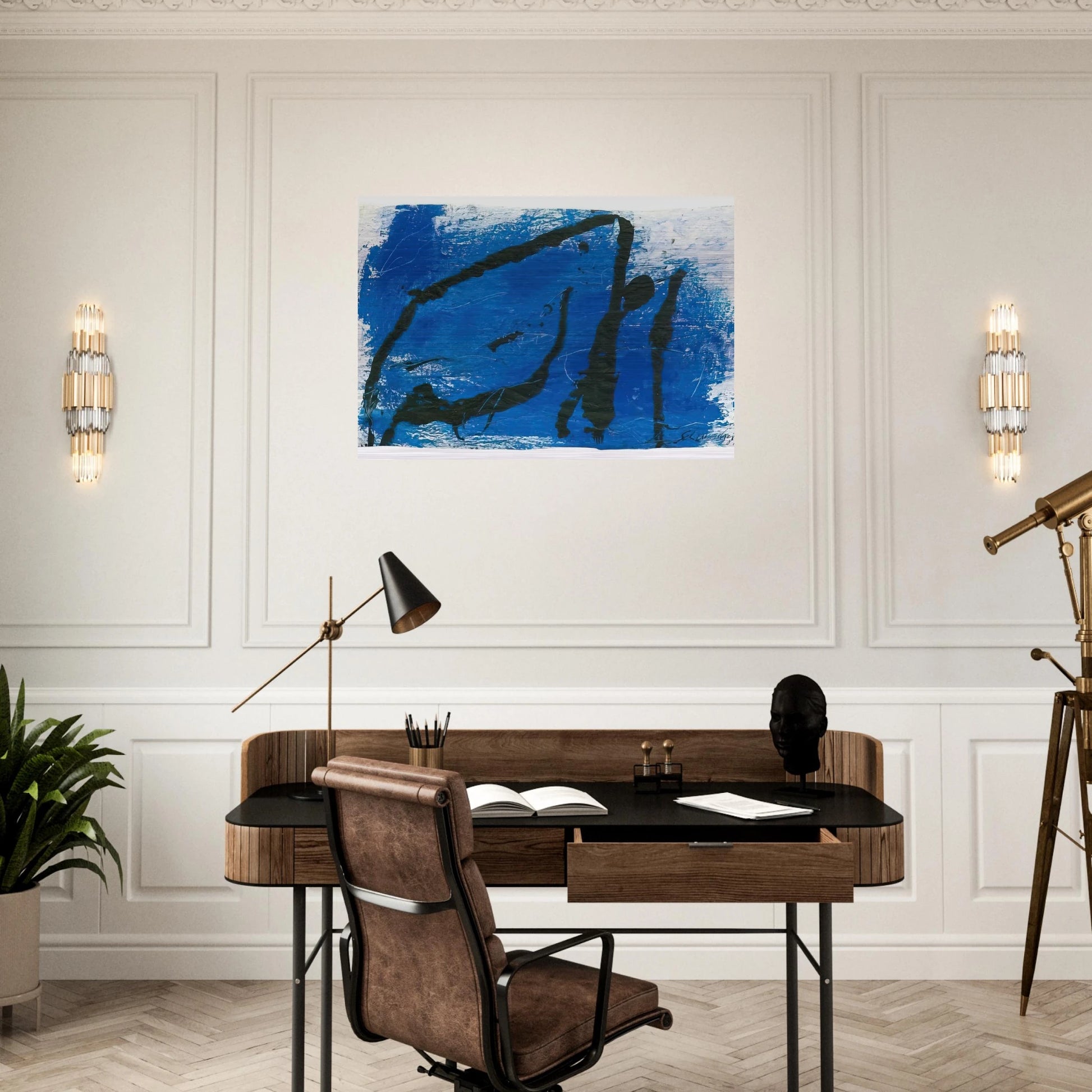 G-7 - 1987 - Emil Schumacher Brushed Aluminum Print - 70x100 cm / 28x40 inches | Emil Schumacher Aluminum Print | Emil Schumacher Prints