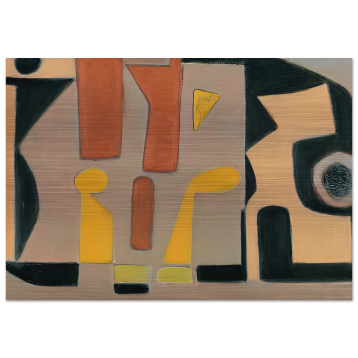 Strolling - 2008 United States - Will Barnet Brushed Aluminum Print - 70x100 cm / 28x40 inches | Will Barnet Aluminum Print | Will Barnet Prints