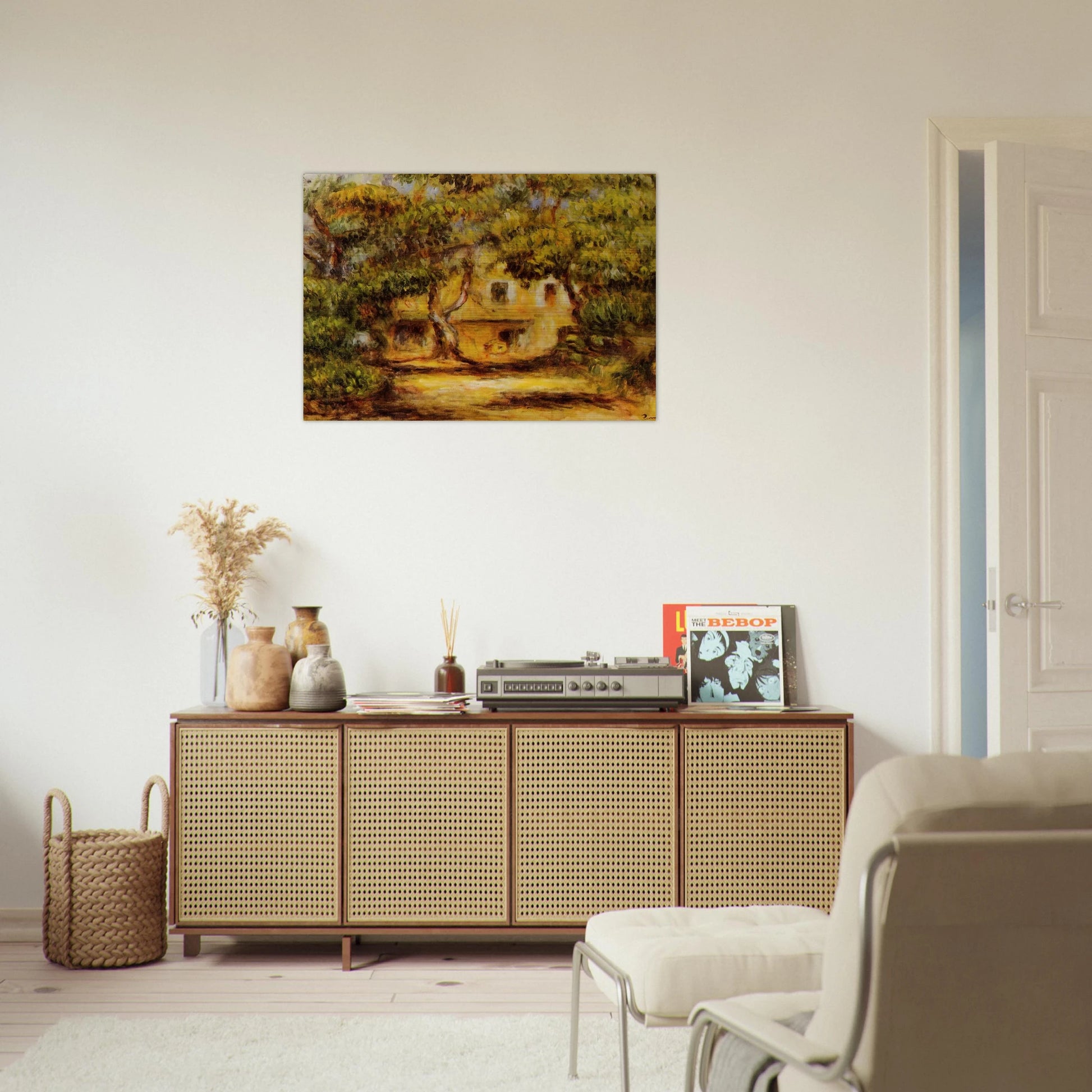 The Farm at Collettes - Pierre-Auguste Renoir Brushed Aluminum Print - 70x100 cm / 28x40 inches | Pierre-Auguste Renoir Aluminum Print | Pierre-Auguste Renoir Prints