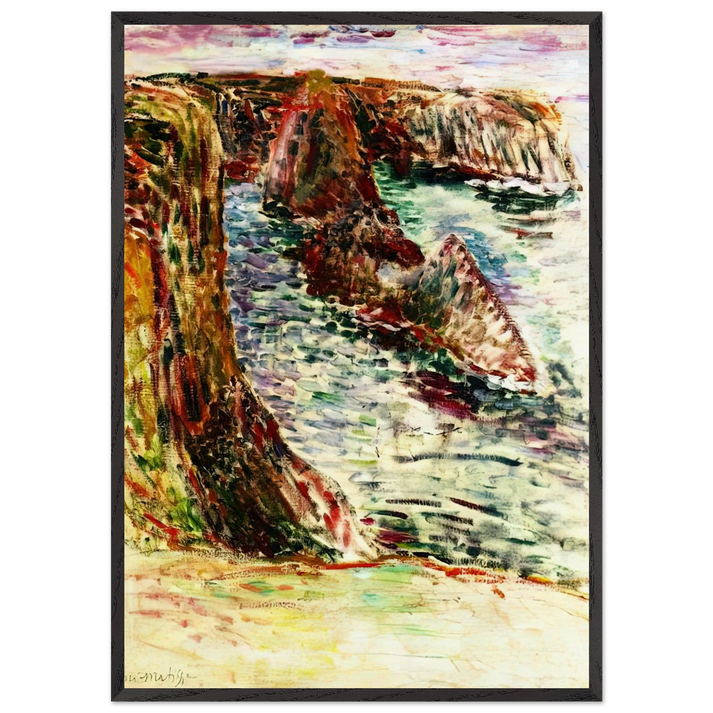 BELLE ILE EN MER 1897 - Henri Matisse 70x100 cm / 28x40 inches Framed Art Print – Black Wooden Frame