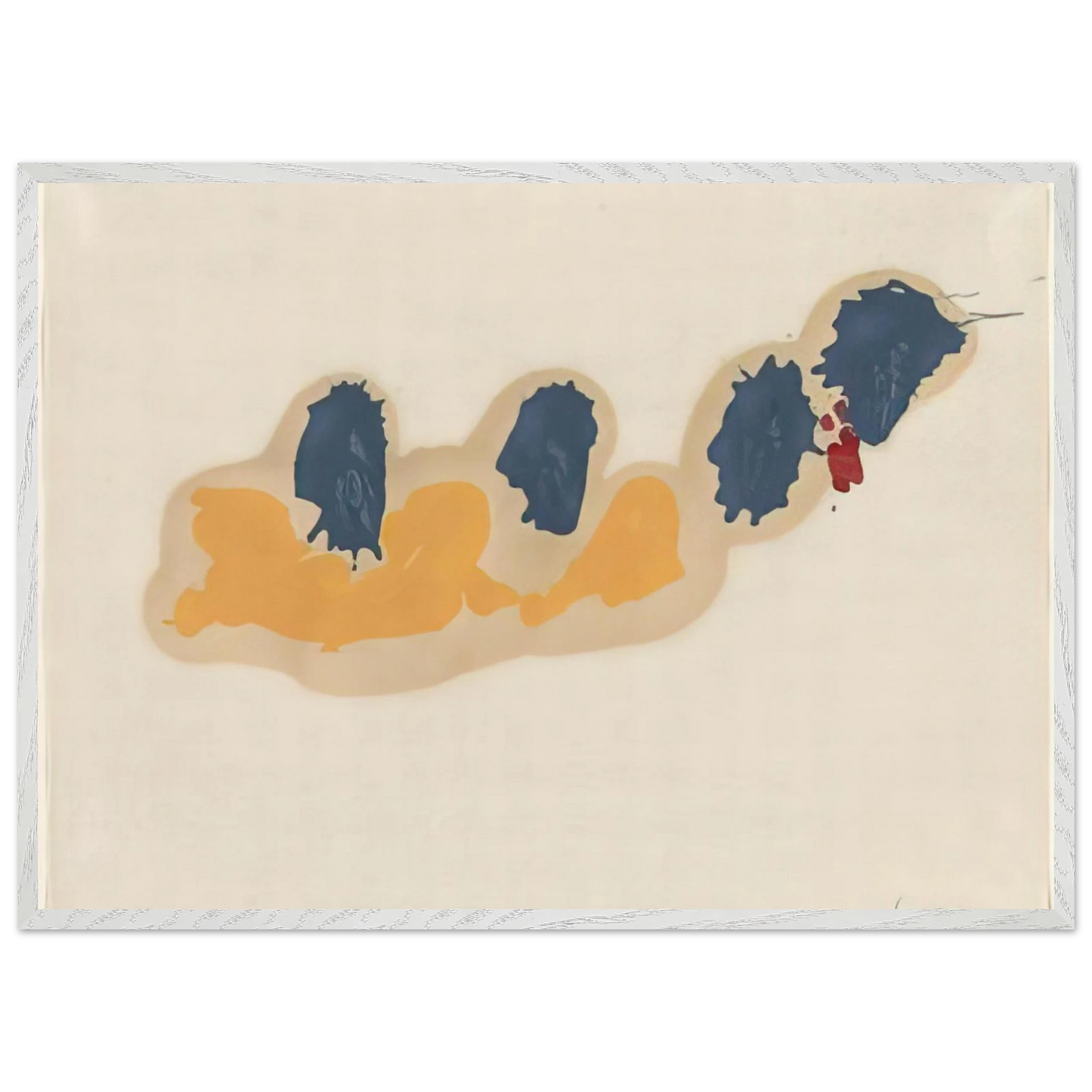 Helen Frankenthaler - April IV - 1960 Wall art - 60x80 cm / 24x32 inches - Premium Wooden Framed Poster With Fine Art Paper - Black frame
