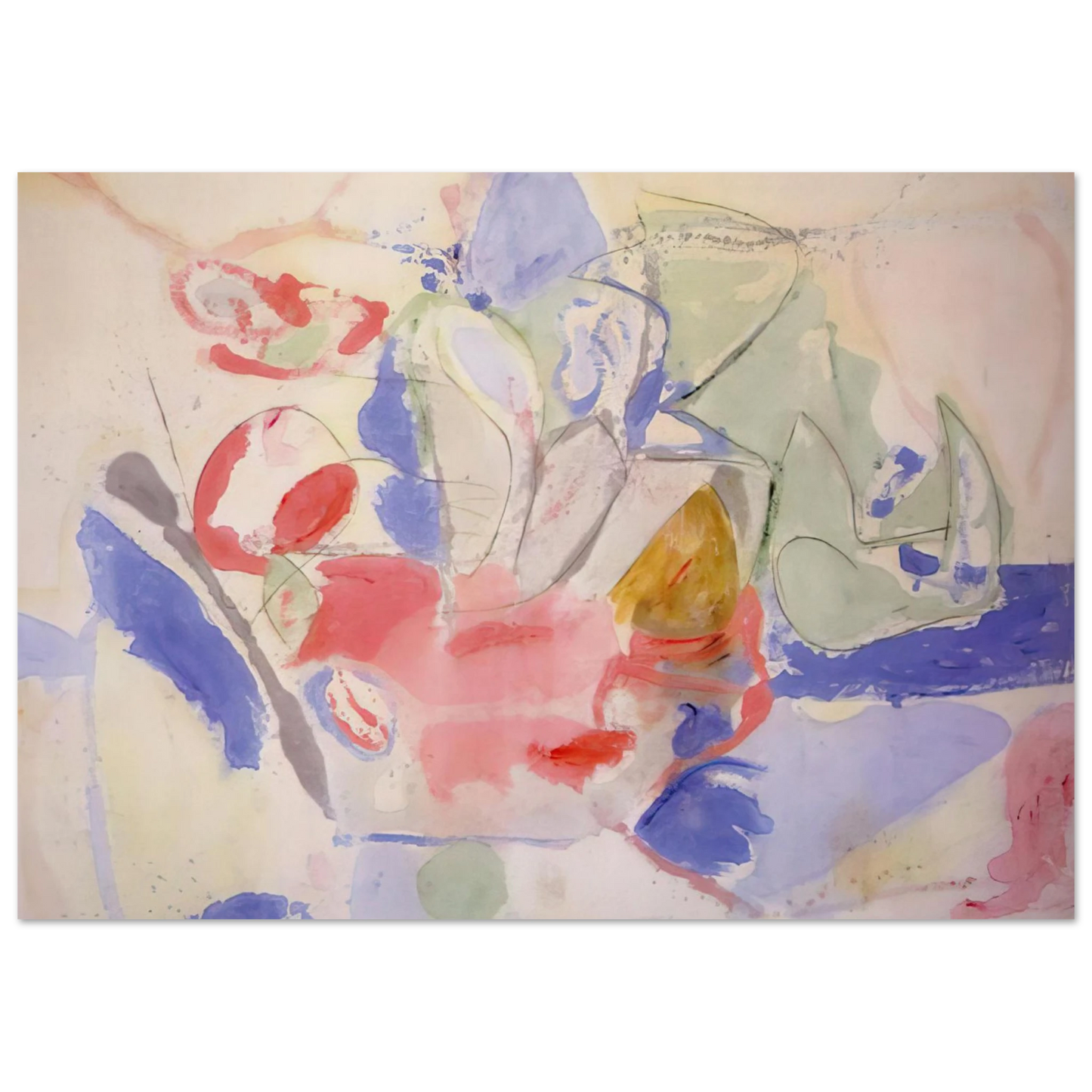 Helen Frankenthaler - Mountains and Sea - 1952 Wall art - 75x100 cm / 30x40 Inches - Fine Art Poster - -