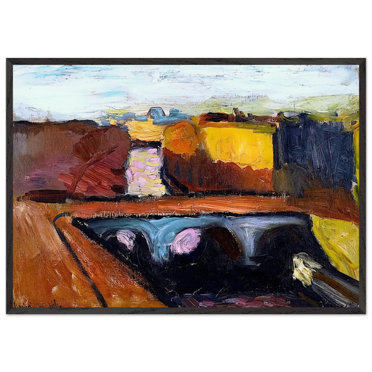 VIEW OF THE SEINE THE PONT SAINT MICHEL 1904 - Henri Matisse 70x100 cm / 28x40 inches Framed Art Print – Black Wooden Frame