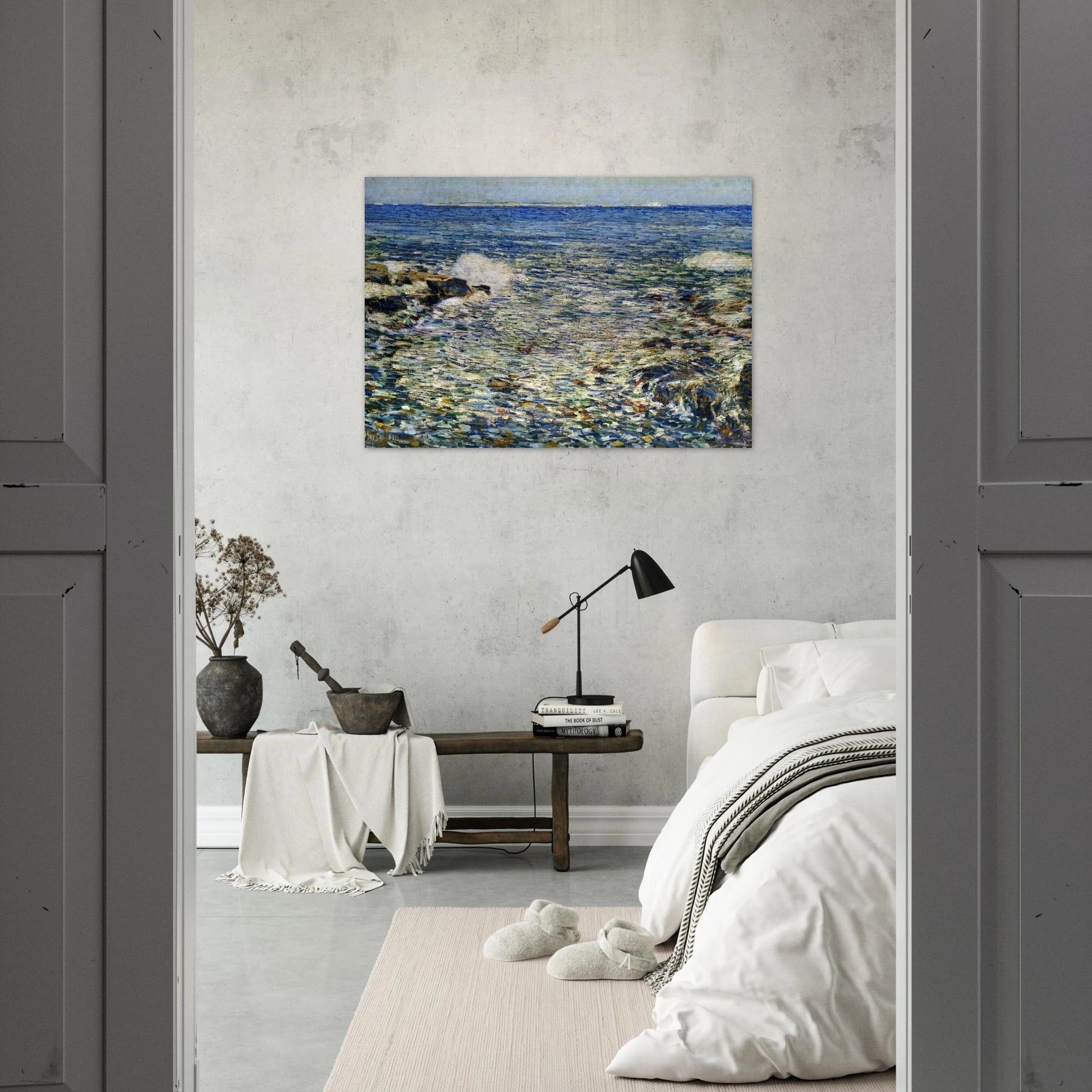 Surf, Isles of Shoals - Childe Hassam Brushed Aluminum Print - 70x100 cm / 28x40 inches | Childe Hassam Aluminum Print | Childe Hassam Prints