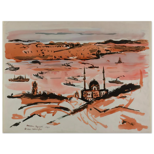 Ivan Albright - NILE RIVER AT ASWAN EGYPT 1960 Fine Art Poster - Default Title