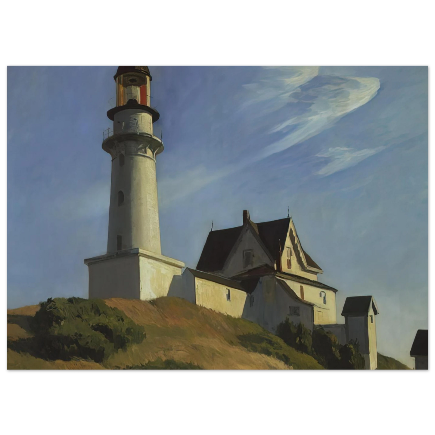 Edward Hopper - Lighthouse at Two Lights Fine Art Poster - 75x100 cm / 30x40 inches