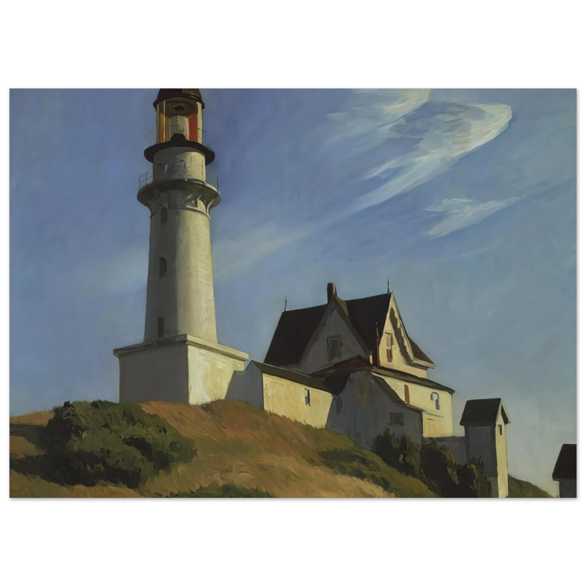 Edward Hopper - Lighthouse at Two Lights Fine Art Poster - 75x100 cm / 30x40 inches