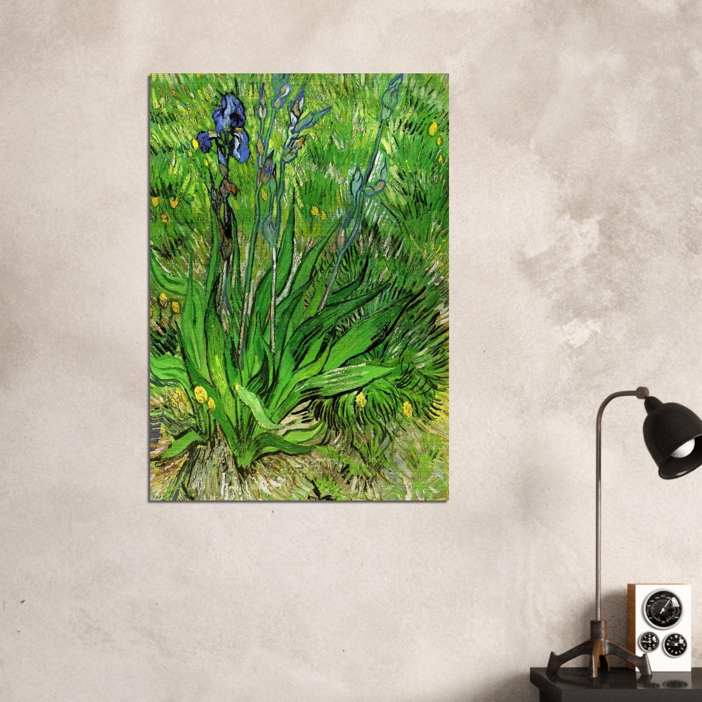 The Iris - Vincent van Gogh Brushed Aluminum Print - 70x100 cm / 28x40 inches | Vincent van Gogh Aluminum Print | Vincent van Gogh Prints