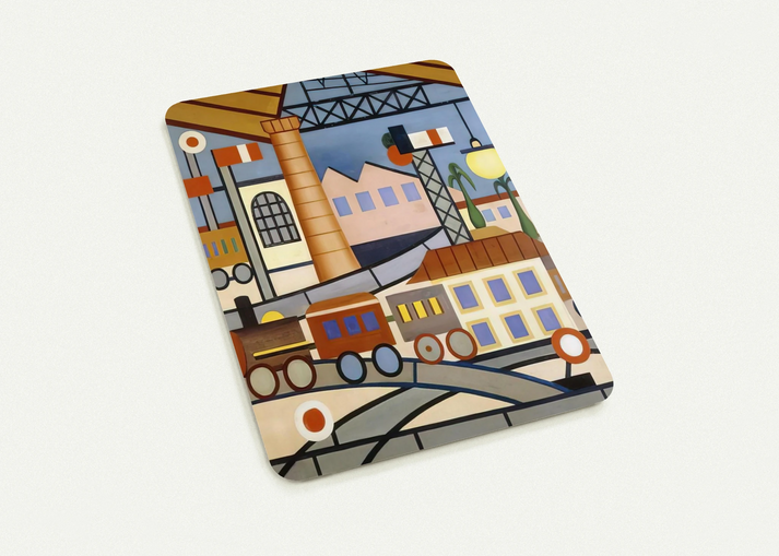 A Gare By Tarsila do Amaral Pack of 10 Post Cards | Tarsila do Amaral Post Cards | A6 (10.5 x 14.8 cm) - 4.1 x 5.8 inches