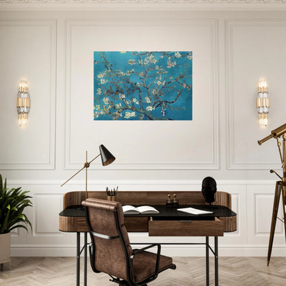 Branches with Almond Blossom - Vincent van Gogh Brushed Aluminum Print - 70x100 cm / 28x40 inches | Vincent van Gogh Aluminum Print | Vincent van Gogh Prints