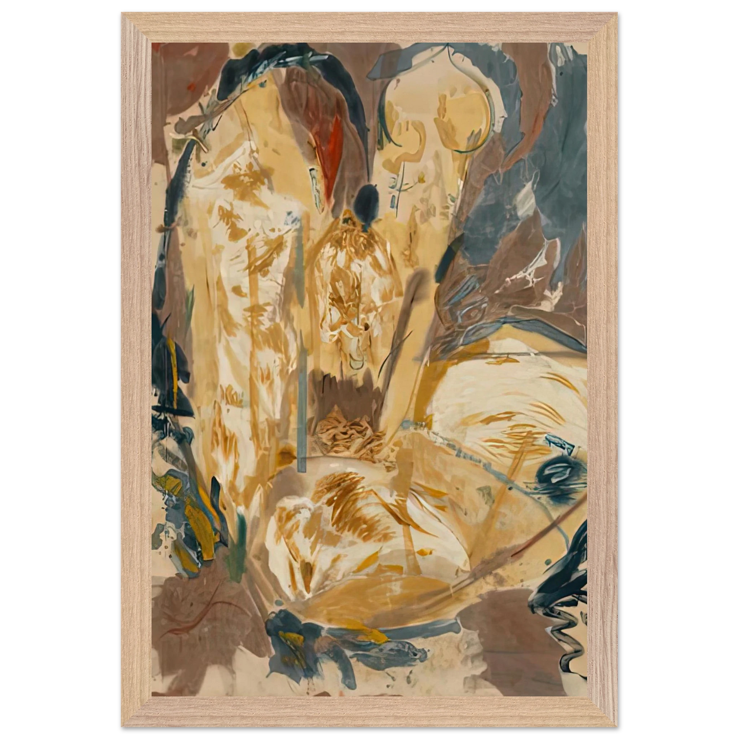 Helen Frankenthaler - Giralda, 1956- Wall Art - 30x40 cm / 12x16 inches - Premium Wooden Framed Poster With Fine Art Paper - Wood frame