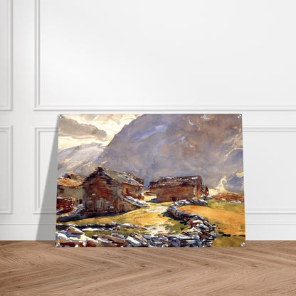 Simplon Pass Chalets - John Singer Sargent Acrylic Print - 70x100 cm / 28x40″ inches