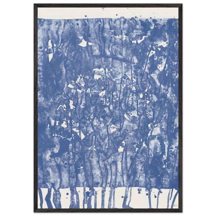 Untitled  from Papierski Portfolio   SF 351  - Sam Francis 70x100 cm / 28x40 inches Framed Art Print – Black Wooden Frame