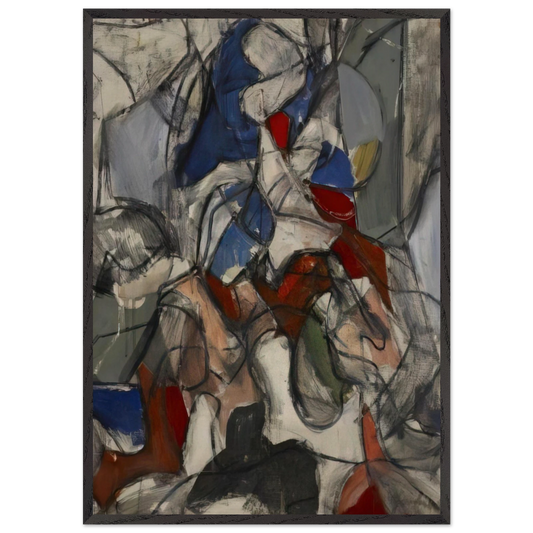 Untitled - 1951 N2 - Robert Goodnough Framed Art Print – Black Wooden Frame - Default Title - -Framed Art Print