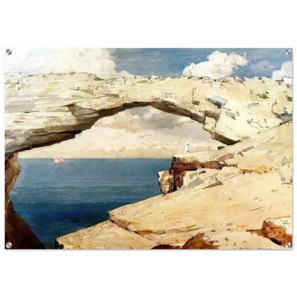 GLASS WINDOWS BAHAMAS 1885 - Winslow Homer Acrylic Print - 70x100 cm / 28x40″ inches | Winslow Homer Wall Art | Winslow Homer Prints