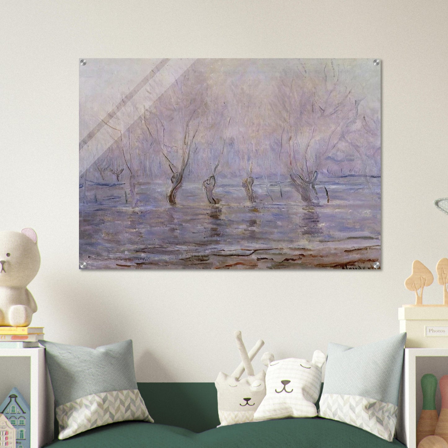 Flood at Giverny - claude monet Acrylic Print - 70x100 cm / 28x40″ inches