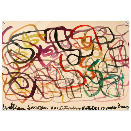 #21 Saturday October 17, 1964 Fresno - 1964 - William Saroyan Acrylic Print - 70x100 cm / 28x40″ inches