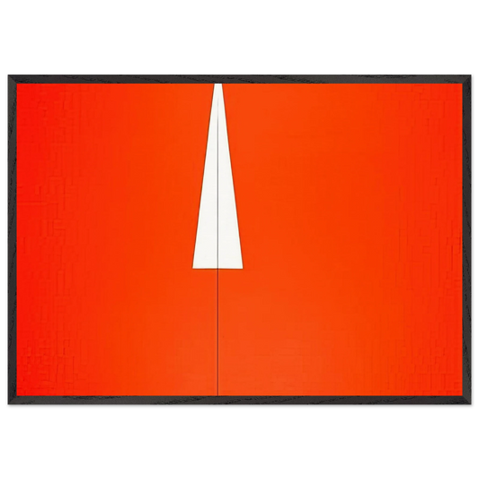 Red with White Triangle - 1961 - Carmen Herrera Framed Art Print – Black Wooden Frame - Default Title - -Framed Art Print