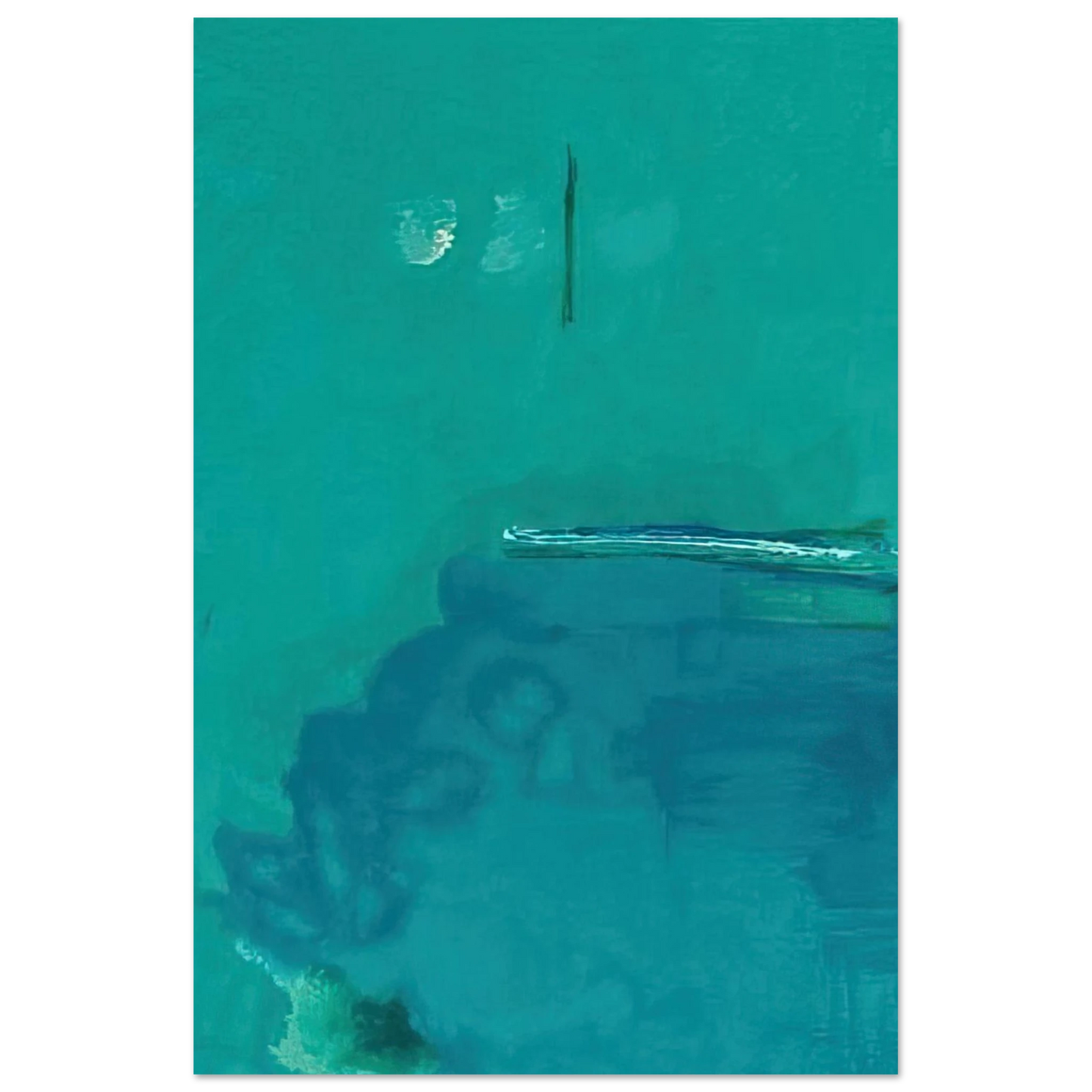 Helen Frankenthaler - Contentment Island - 2004 Wall art - 50x70 cm / 20x28 inches - Premium Wooden Framed Poster With Fine Art Paper - Wood frame