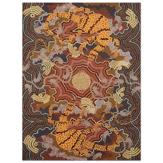 Clifford Possum Tjapaltjarri - Perentie Goanna Dreaming - 1992 Fine Art Poster - Default Title